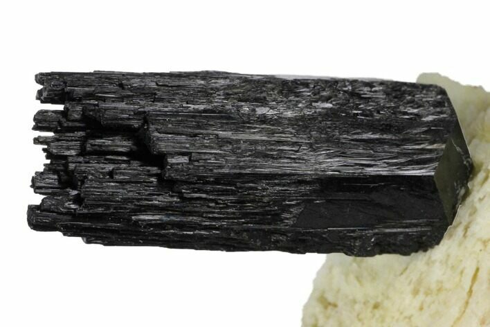 Black Tourmaline (Schorl) Crystal with Orthoclase - Namibia #132189